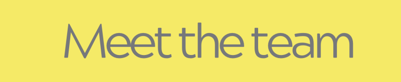 text that says "meet the team"