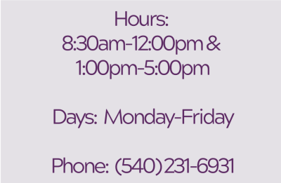 Torgersen hall suite 1160  street address:  620 drillfield drive blacksburg, vA 24061
