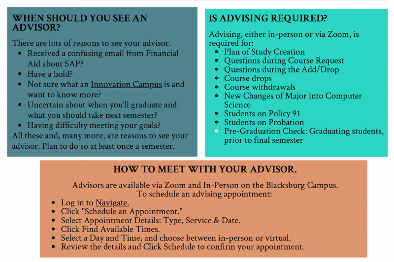 advising directions